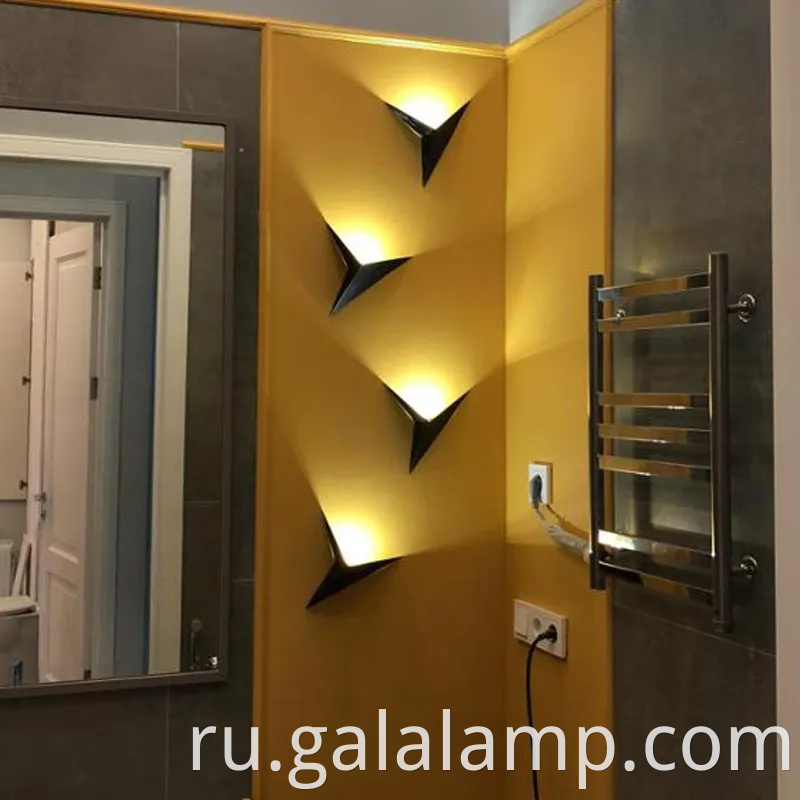 Стильные современные треугольные светодиодные настенные лампы для дома и кафе